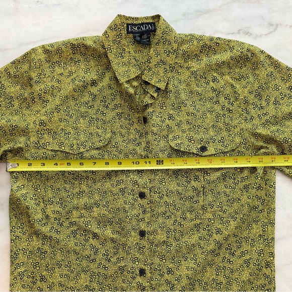 Escada by Margaretha Ley Floral Button-Down Blouse Size 38IT Size 6 - Picture 6 of 9